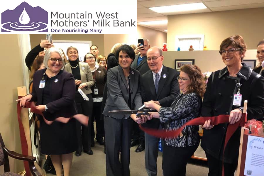Ribbon cutting at Mountain West Mother's Milk Bank